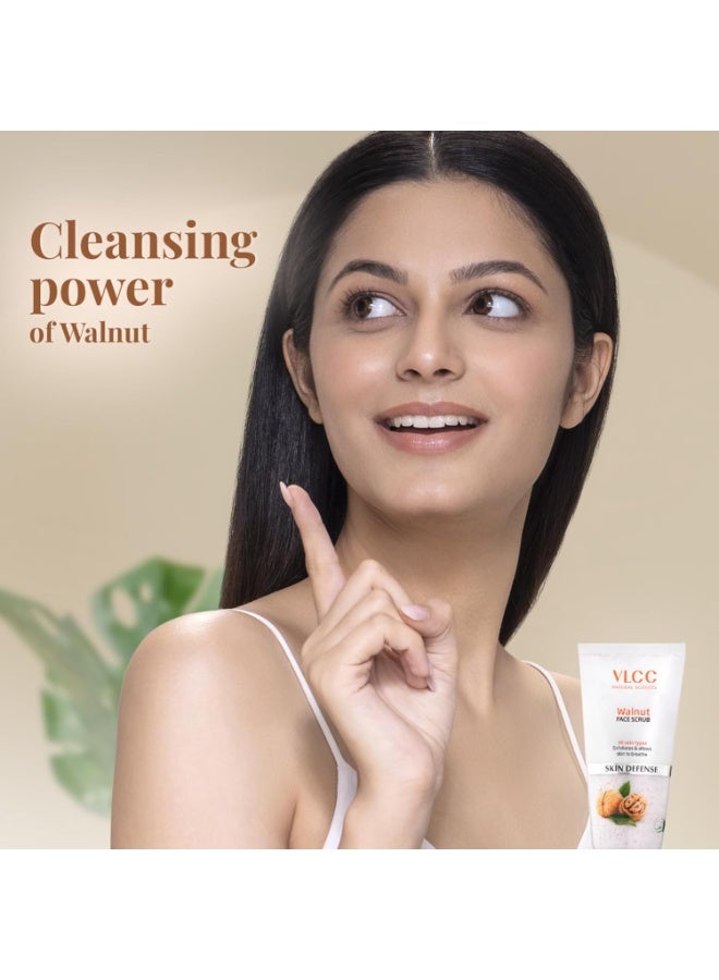 VLCC Walnut Face Scrub - 80g * 2 - (Pack of 2) | Moisturizing Scrub For Mild Exfoliation | Helps Reduce Skin Damage | Soothing, Calming and Brightening Scrub | Tanning Protection Against Sun Damage. - Image 4